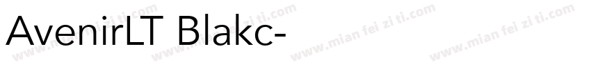 AvenirLT Blakc字体转换